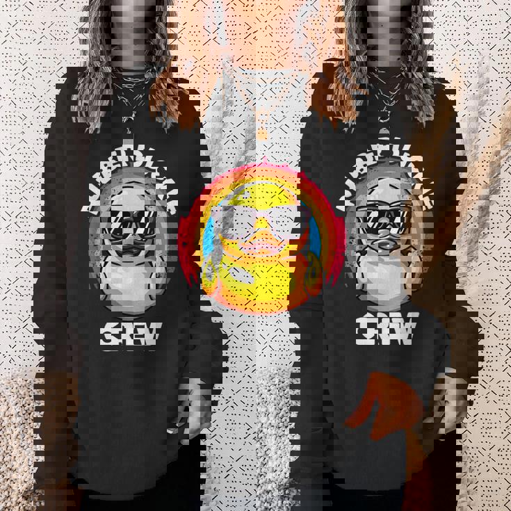 ラバーダッキークルーアイラブダックスラバーズファニーラバーダック スウェットシャツ 彼女への贈り物