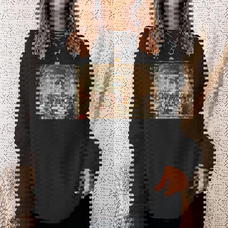 ラファエロ作「アテネの学堂」 スウェットシャツ 彼女への贈り物