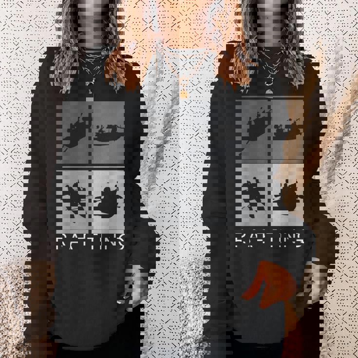 ラフティング シルエット 川 ラフト アウトドア ラフティング スポーツ スウェットシャツ 彼女への贈り物