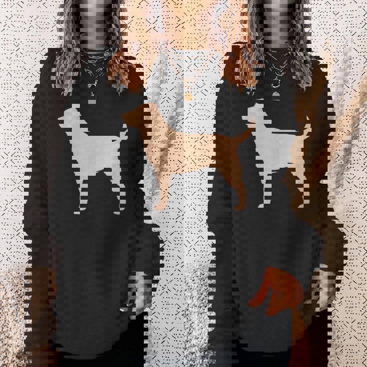 ラブラドールレトリバー 犬のシルエット スウェットシャツ 彼女への贈り物