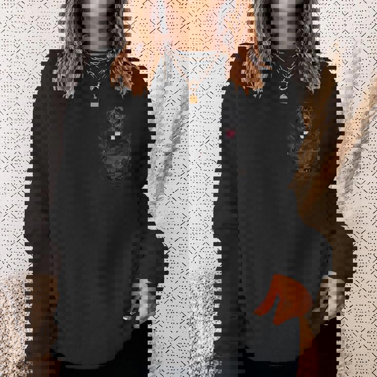 ラブラドール愛好家のためのあなたのポケットの中の面白いラブラドールレトリバー スウェットシャツ 彼女への贈り物