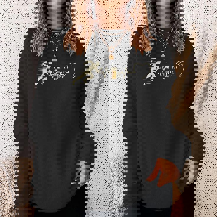 ランニングビールマン ユーモア ランニング 面白いギフトアイデア スウェットシャツ 彼女への贈り物