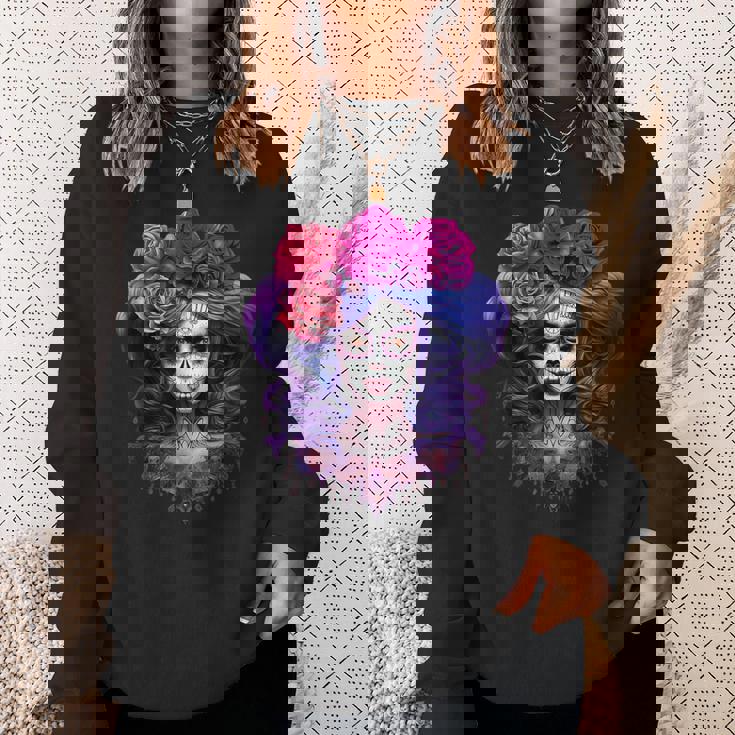 ラ・カトリーナ、ディア・デ・ロス・ムエルトス メキシコの死者の日 スウェットシャツ 彼女への贈り物