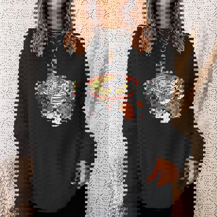 ラーメン寿司チンチラペット スウェットシャツ 彼女への贈り物