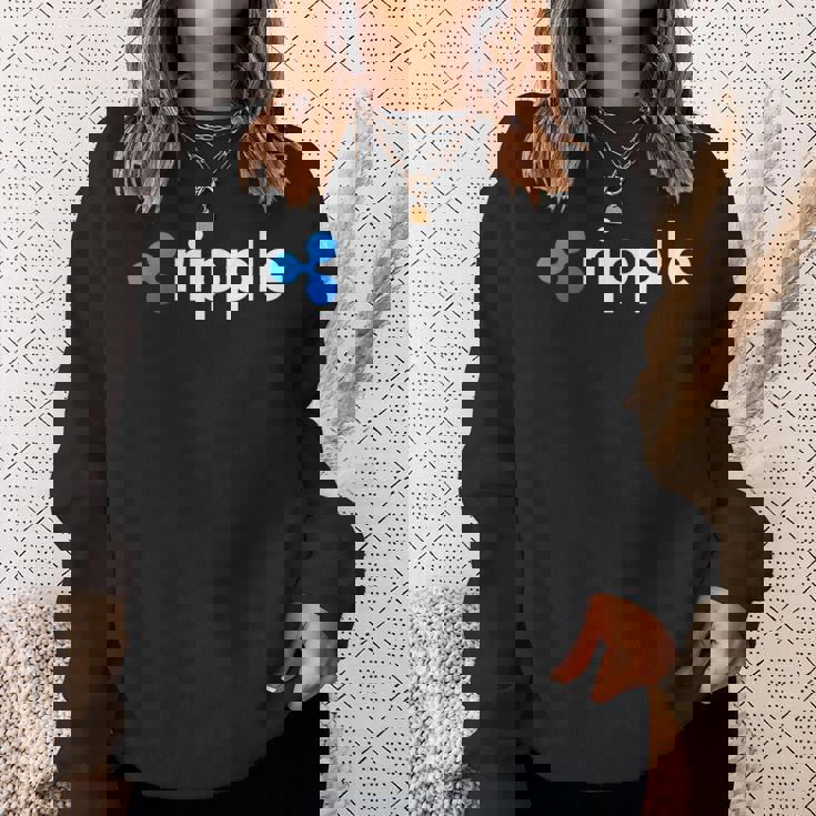 リップルロゴ クリプトxrpコイン 暗号通貨 スウェットシャツ 彼女への贈り物