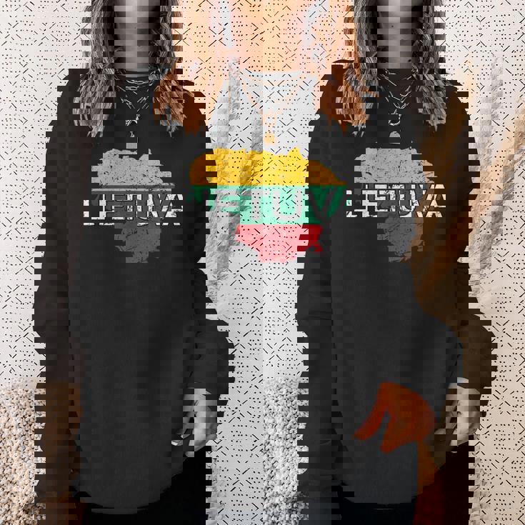 リトアニア国旗 Lietuva アンティーク調 メンズ レディース キッズ スウェットシャツ 彼女への贈り物