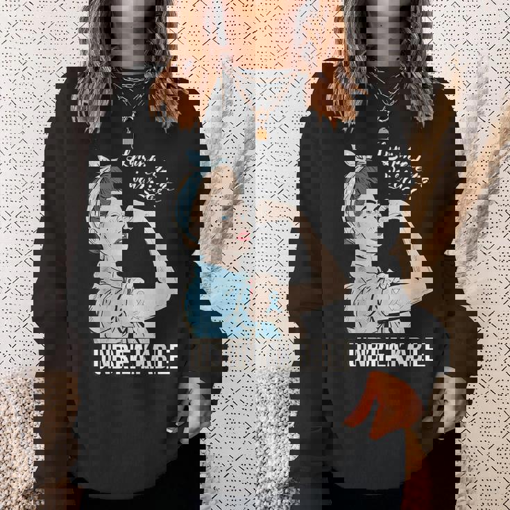 リンパ浮腫の意識 彼女の戦士 壊れないサポート スウェットシャツ 彼女への贈り物