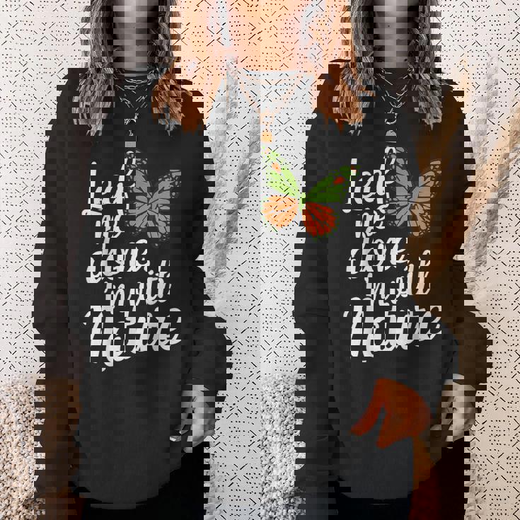 リーフ・ミー・アローン・ネイチャー・デザイン スウェットシャツ 彼女への贈り物