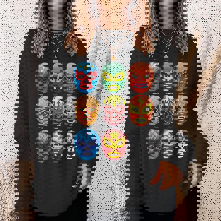 ルチャリブレ レスラーマスク かわいいフリーファイティングギフト スウェットシャツ 彼女への贈り物