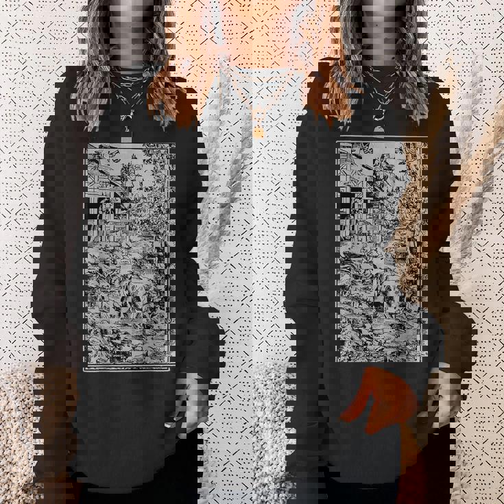 ルーカス・クラナッハによる人狼の攻撃 ゴシック グランジー オカルトアート スウェットシャツ 彼女への贈り物