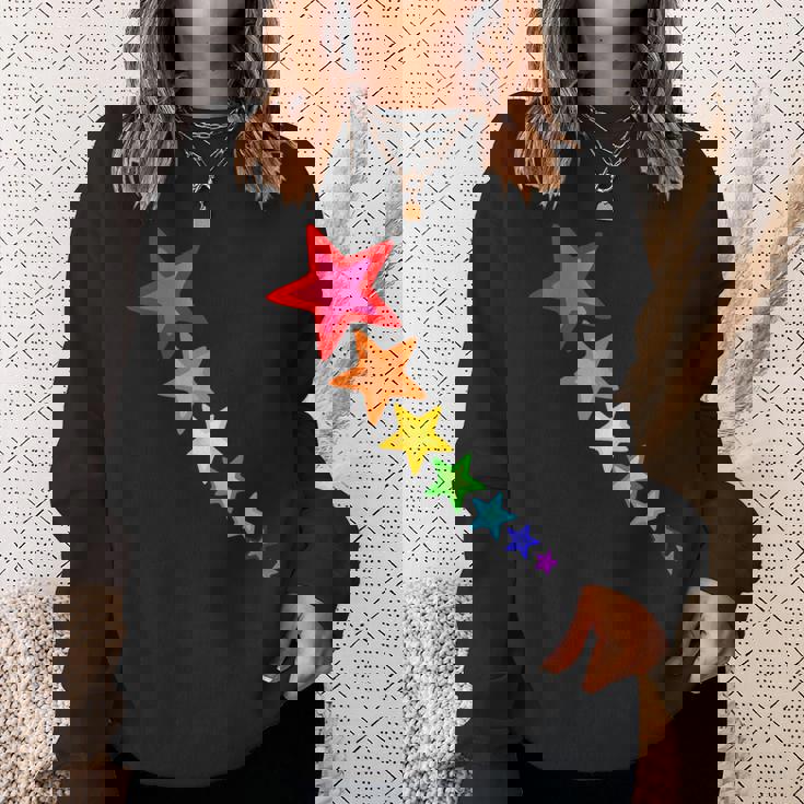 レインボーカラーの星。 スウェットシャツ 彼女への贈り物