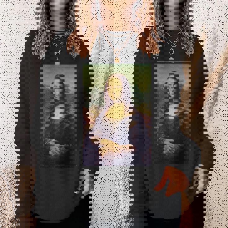 レオナルド・ダ・ヴィンチのモナリザ 長袖tシャツ スウェットシャツ 彼女への贈り物