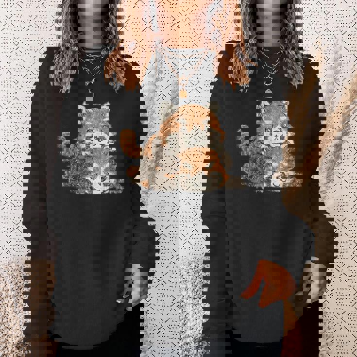 レッサーパンダ かわいい パンダ おもしろ 動物 アート イラスト スウェットシャツ 彼女への贈り物