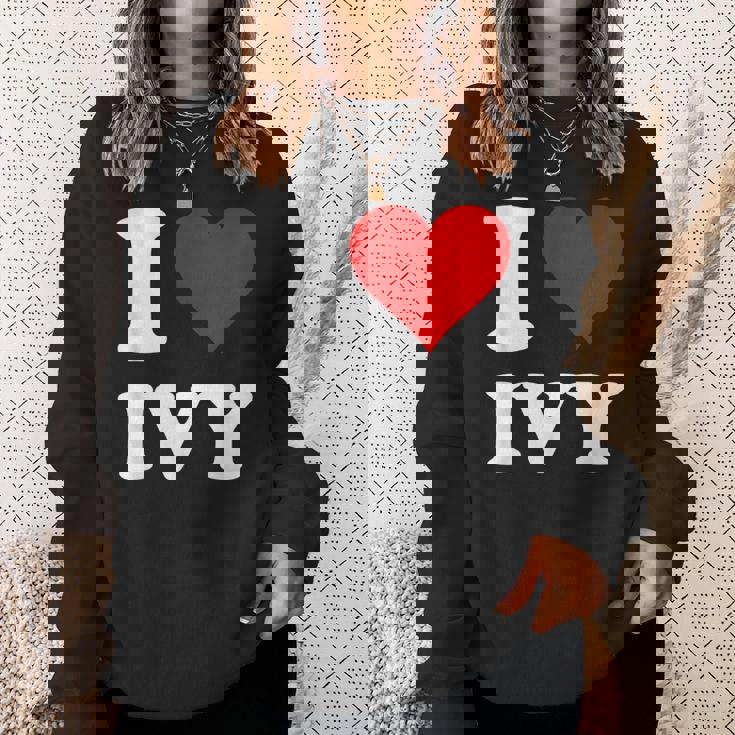 レッドハート アイビーが大好き スウェットシャツ 彼女への贈り物