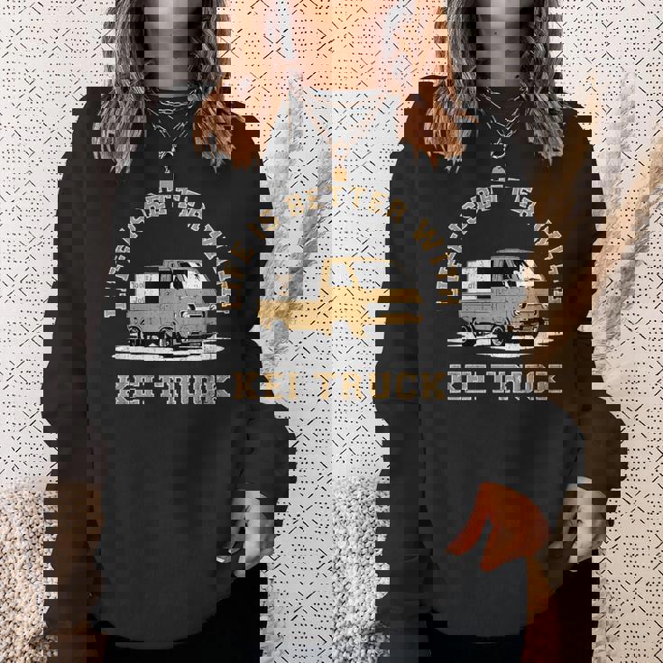 レトロ クラシック 軽トラック ピックアップトラック ヴィンテージデザイン スウェットシャツ 彼女への贈り物