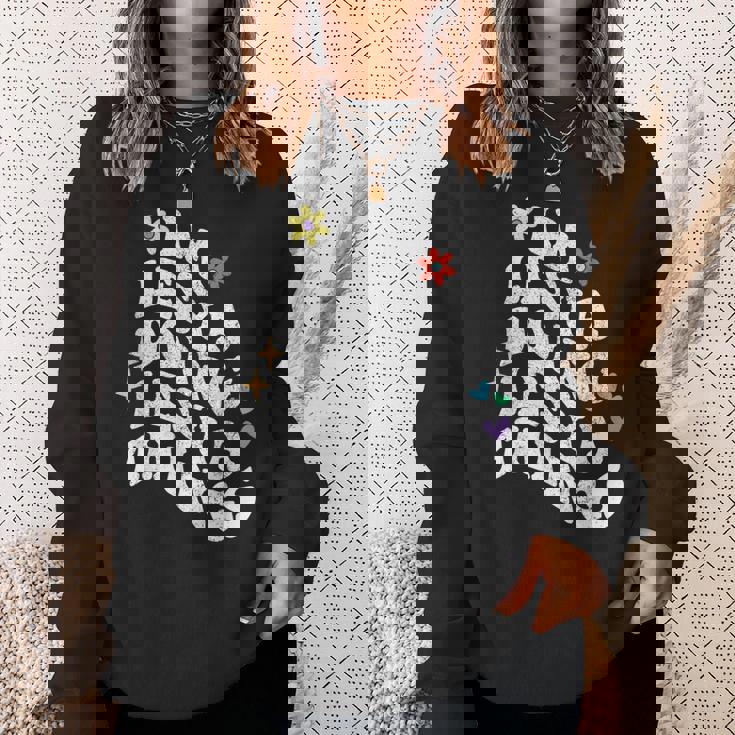 レトロ グルーヴィーなイム レシア Doing Lesya Things おかしな母の日 スウェットシャツ 彼女への贈り物