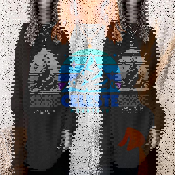 レトロ セレステ ヴィンテージデザイン 山遊び ビデオゲーム スウェットシャツ 彼女への贈り物