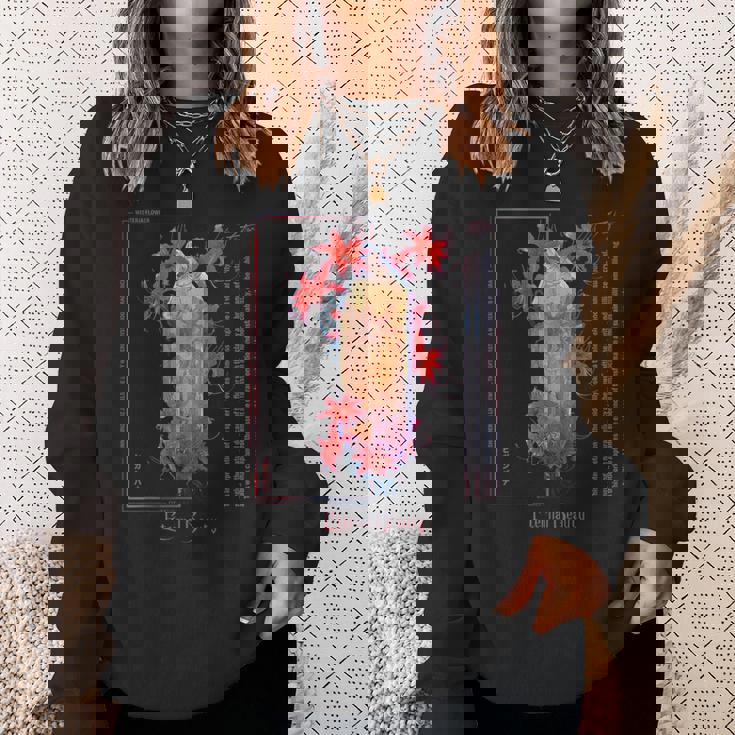 レトロ ソフト グランジ アニメ 美的 赤い スパイダーリリー スウェットシャツ 彼女への贈り物