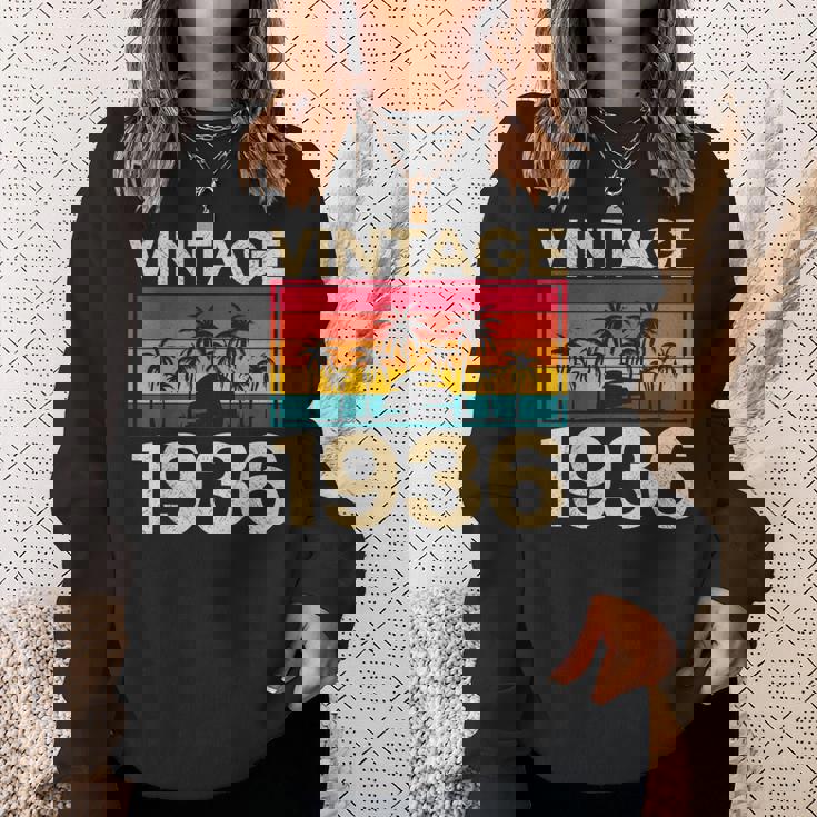 レトロ ヴィンテージ 1936 誕生日 スウェットシャツ 彼女への贈り物