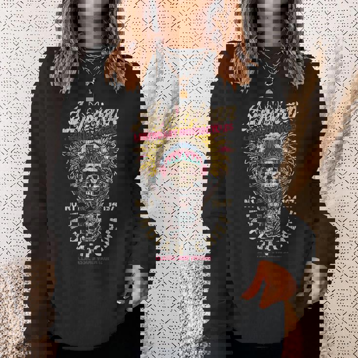 レトロ ヴィンテージ アメリカンバイク インディアン ネイティブ バイカーズギフト スウェットシャツ 彼女への贈り物