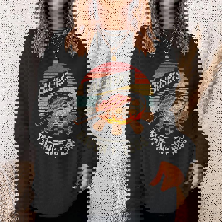 レトロ ヴィンテージ カルシファーのベーコンと卵料理 食品愛好家 スウェットシャツ 彼女への贈り物