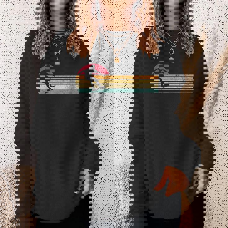 レトロ ヴィンテージ スケートボーダーシルエット スケートボード スウェットシャツ 彼女への贈り物