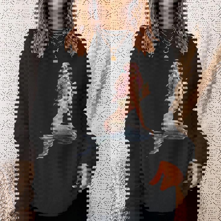 レトロ ヴィンテージ ピンナップ ガール マーメイド スウェットシャツ 彼女への贈り物