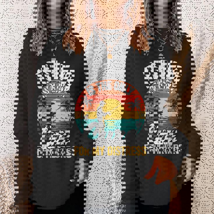 レトロ 釣り療法 メンタルヘルス ストレス解消 フィッシャーマン スウェットシャツ 彼女への贈り物