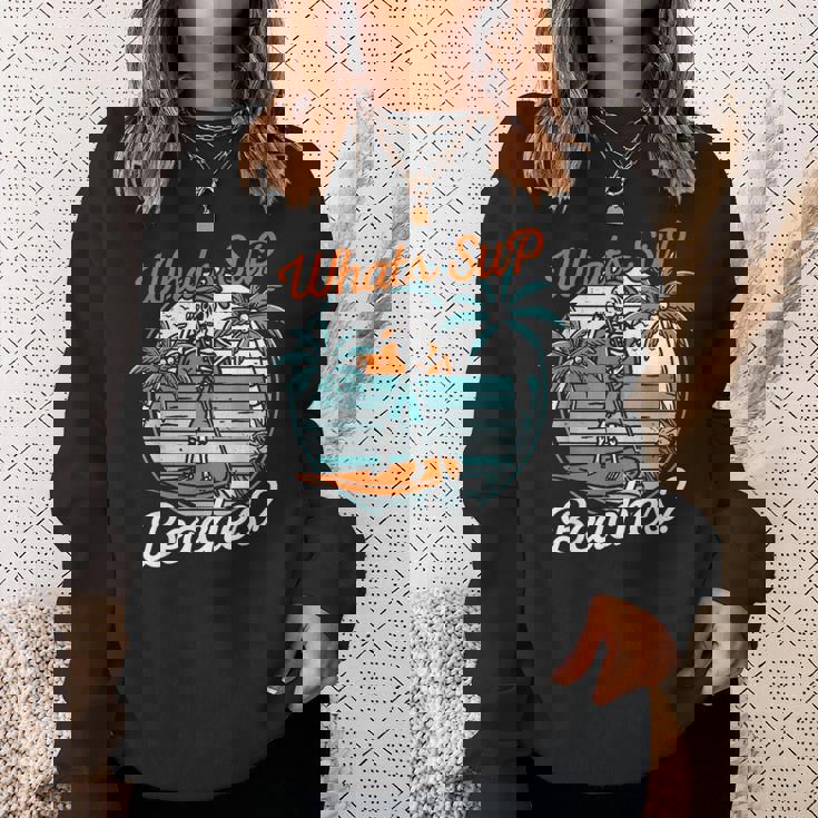 レトロup スタンドアップパドルボード スケルトンup ビーチとは スウェットシャツ 彼女への贈り物