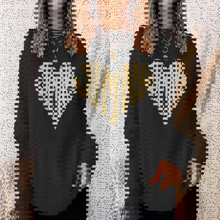 レトロなヴィンテージスタイルのラブハート。ジムニーアイボリーにフィット。 スウェットシャツ 彼女への贈り物