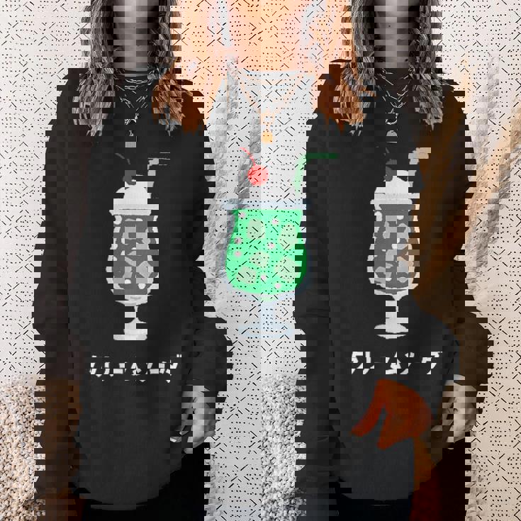 レトロジャパニーズグリーンクリームソーダジュースドリンクジャパン 70年代 80年代 スウェットシャツ 彼女への贈り物