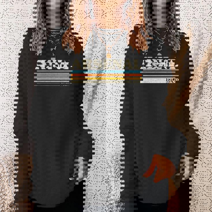 レトロストライプアーセナル。 スウェットシャツ 彼女への贈り物