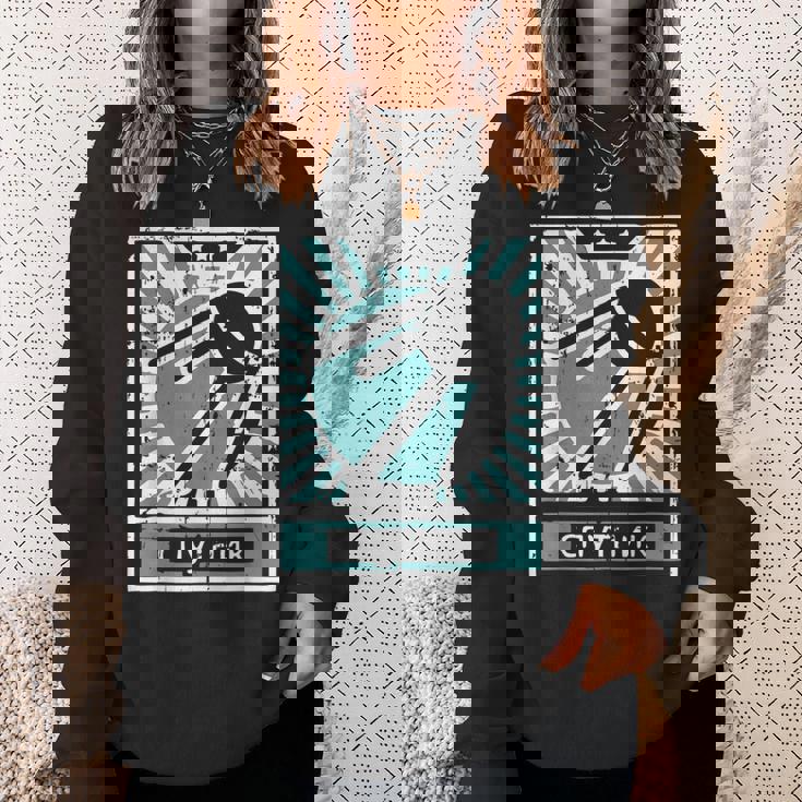 レトロソビエトプロパガンダスプートニクソ連ロシア語 スウェットシャツ 彼女への贈り物