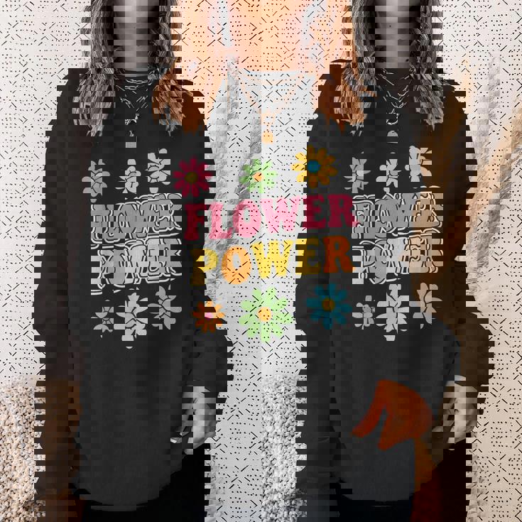 レトロフラワーパワー 60年代 70年代 美的 ヒッピー ボーホースタイル スウェットシャツ 彼女への贈り物