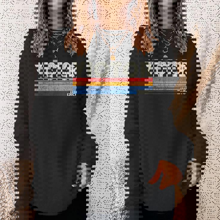 レトロヴィンテージ 70年代 80年代スタイル ビクター、Id スウェットシャツ 彼女への贈り物