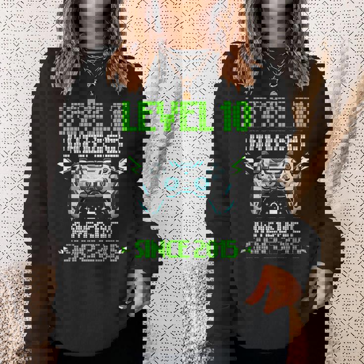 レベル 10 アンロック 素晴らしい 2015 ビデオゲーム 10歳の誕生日 スウェットシャツ 彼女への贈り物