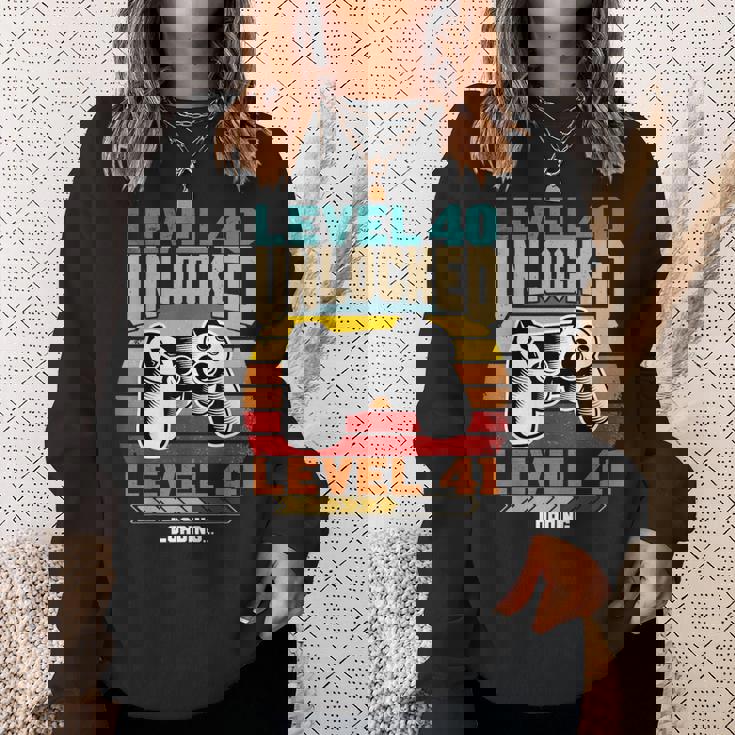 レベル40 アンロック レベル41 ロード中 40歳の誕生日 スウェットシャツ 彼女への贈り物