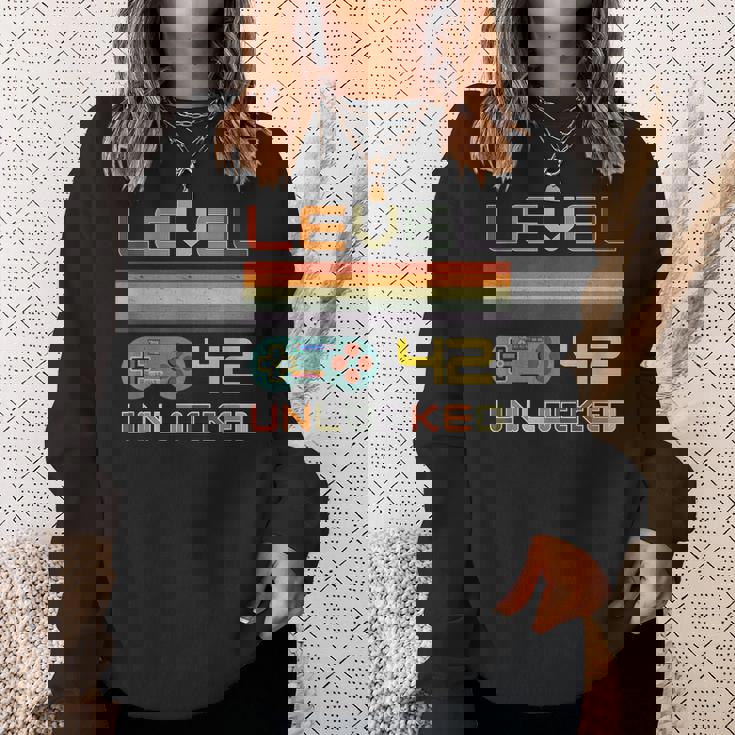 レベル42 アンロック ゲーマー 42歳の誕生日 スウェットシャツ 彼女への贈り物