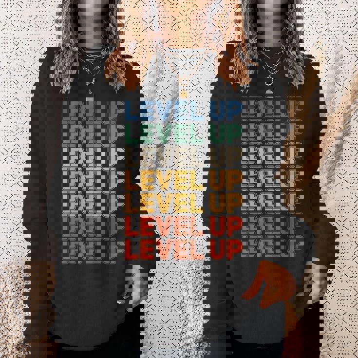 レベルアップ ビデオゲーム ゲーム レトロ ゲーマー スウェットシャツ 彼女への贈り物