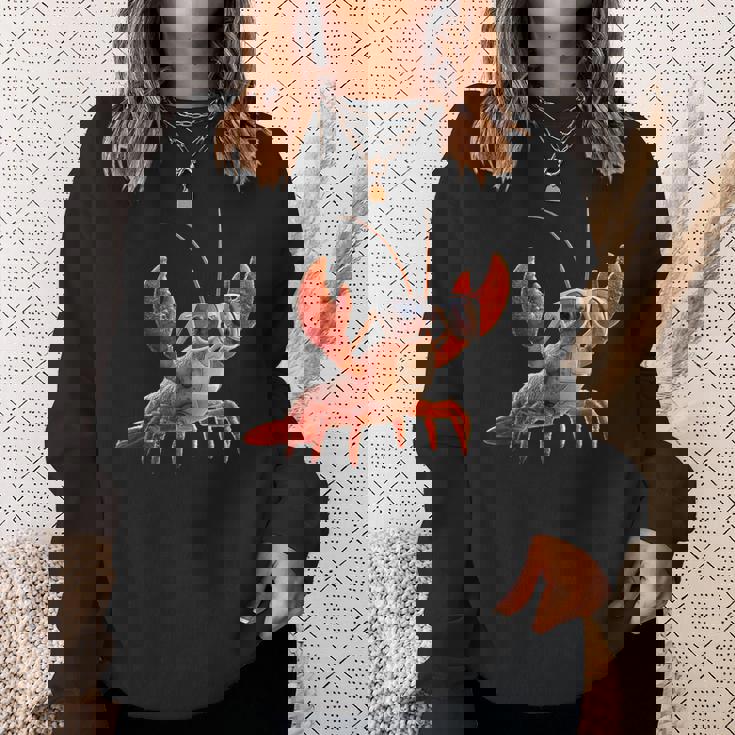 ロブスター 甲殻類 大型カニ ロブスター スイートロブスター スウェットシャツ 彼女への贈り物