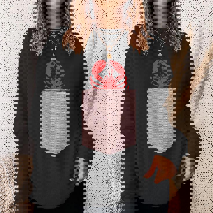 ロブスターデザイン-かわいいポケットアニマルロブスター スウェットシャツ 彼女への贈り物