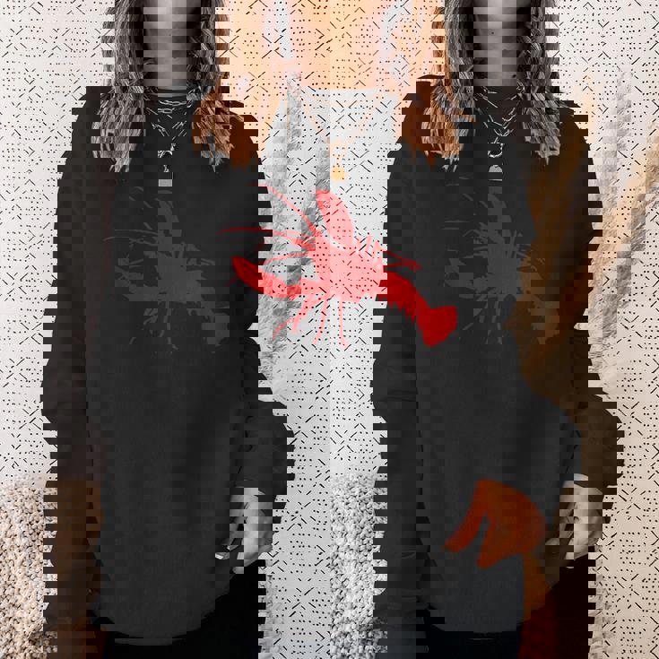 ロブスターレッドシルエット スウェットシャツ 彼女への贈り物