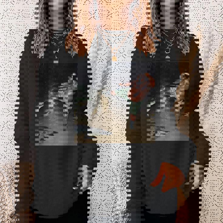 ワニを蹴る男 スウェットシャツ 彼女への贈り物