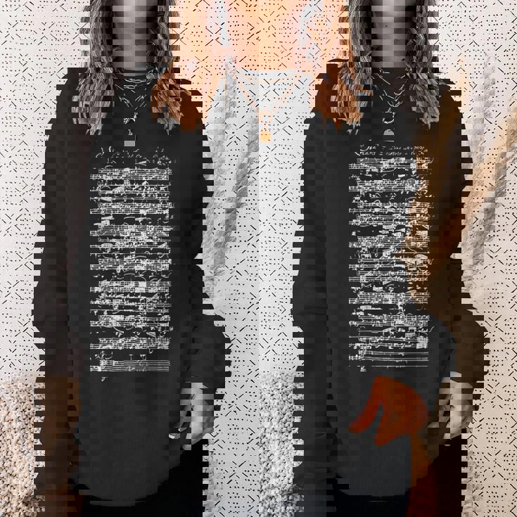 ヴァイオリンソロのためのバッハソナタ第1番ト短調アダージョ楽譜 スウェットシャツ 彼女への贈り物