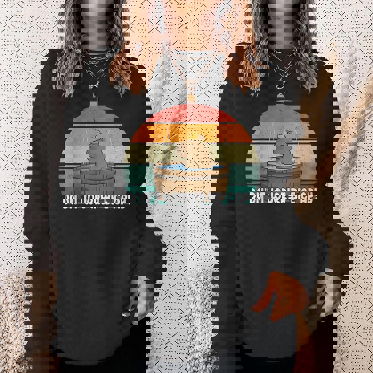 ヴィンテージ Don't Worry Be Capy Capybara スウェットシャツ 彼女への贈り物