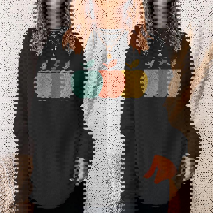 ヴィンテージ りんご フルーツ りんご デザイン スウェットシャツ 彼女への贈り物