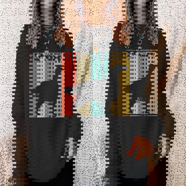 ヴィンテージ アイリッシュセッター 犬の飼い主と恋人 スウェットシャツ 彼女への贈り物