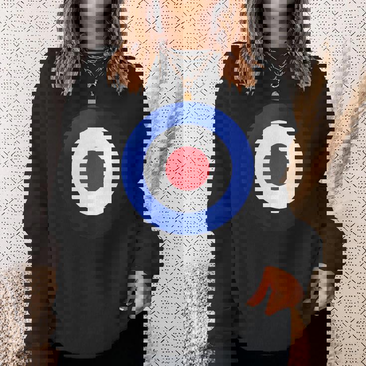 ヴィンテージ イギリス Raf Mod Bullseye レトロ シンボル ラウンデル ターゲット スウェットシャツ 彼女への贈り物