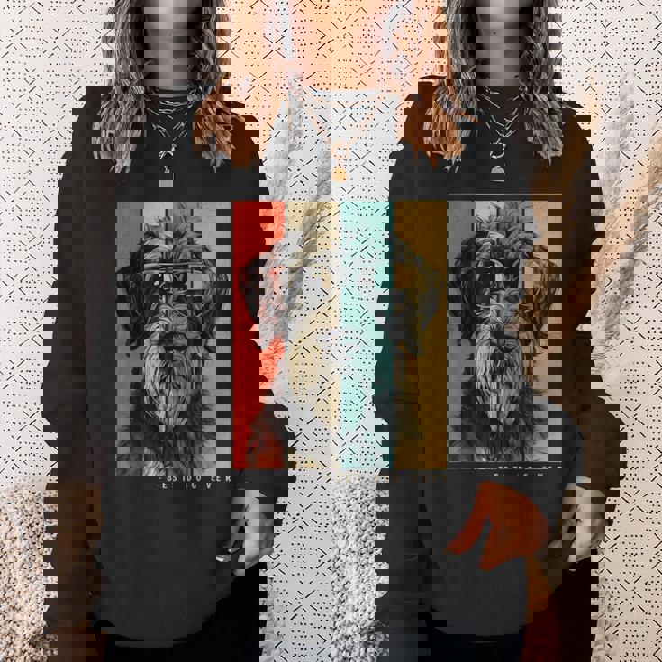 ヴィンテージ ジャイアント シュナウザー 犬 ママ パパ キッズ メンズ レディース スウェットシャツ 彼女への贈り物