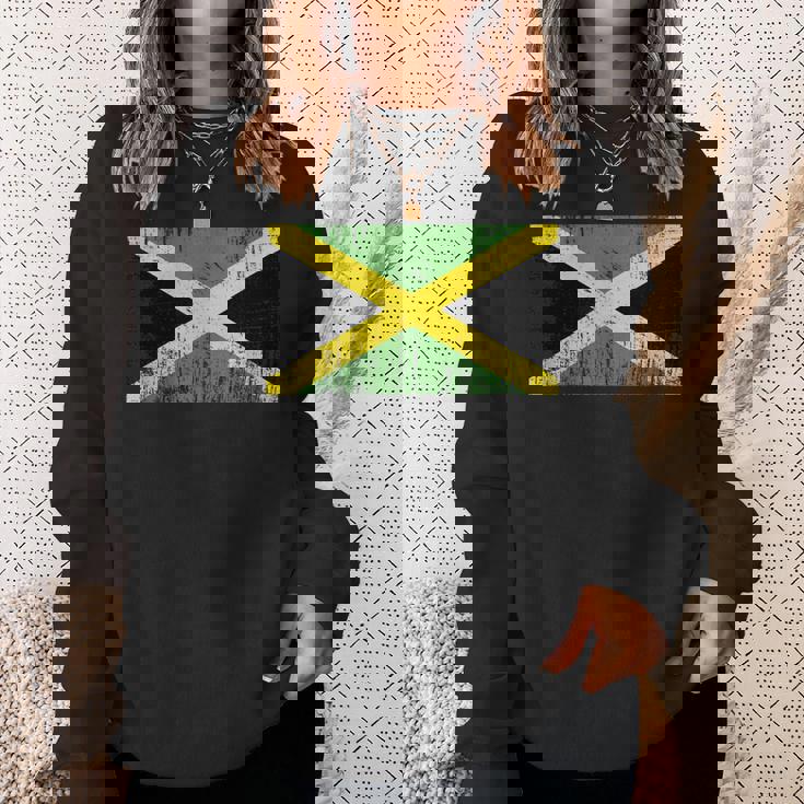 ヴィンテージ ジャマイカ バナー ファン ジャマイカ 国旗 レトロ スウェットシャツ 彼女への贈り物